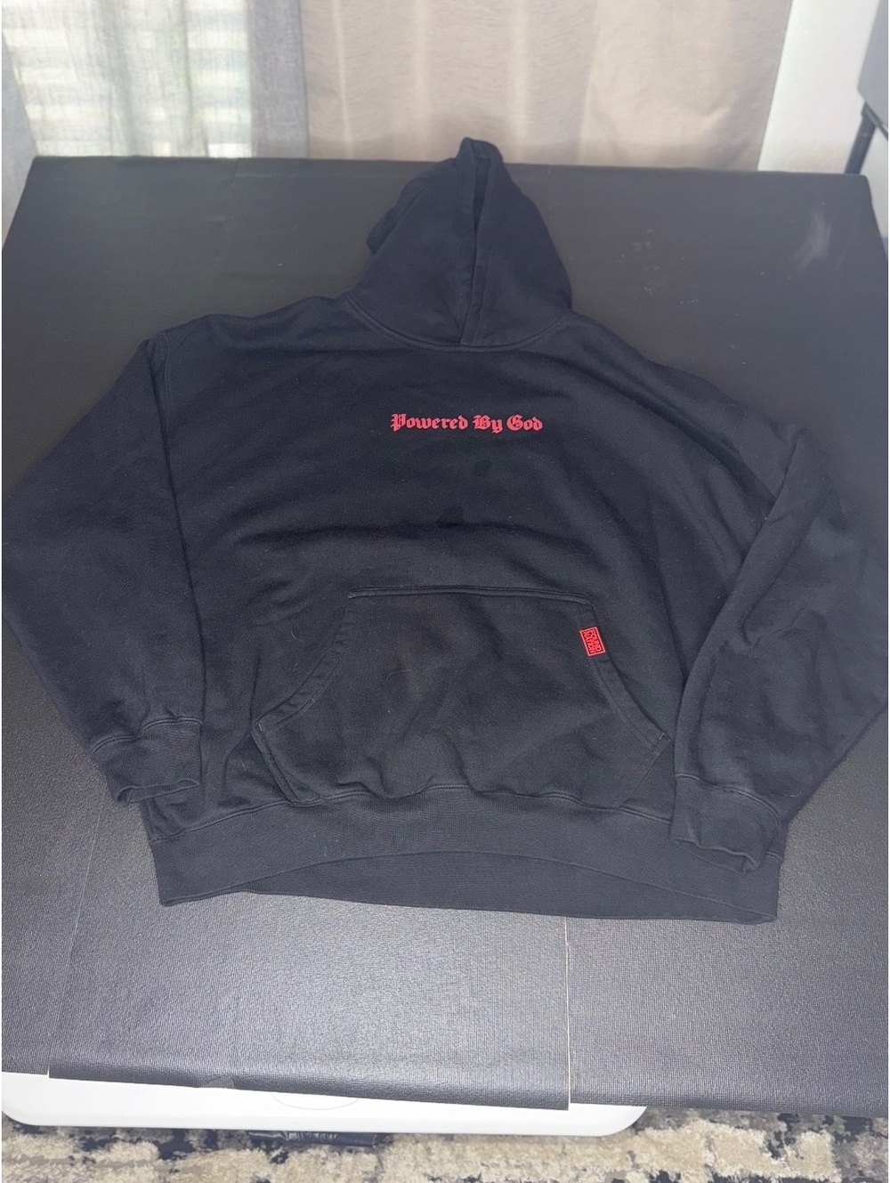 FOUNDNATION Black Hoodie with Red Script - Size 3X